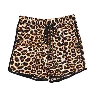 Kafeimali Summer Leopard Beach Shorts for Women - Trendy & Comfortable