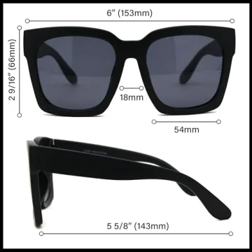 Stylish Oversized Women's Horned Rim Sunglasses