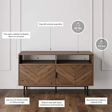 Nathan James Izsak TV Stand for 65-80 inch TVs