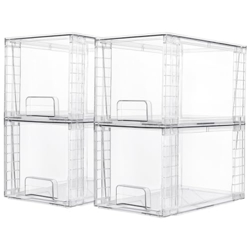 Vtopmart Large Stackable Storage Drawers - 4 Pack