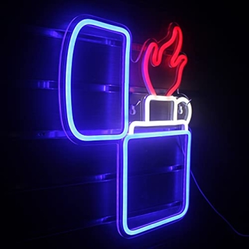 Lighter Shaped Neon Sign - Unique LED Room Decor