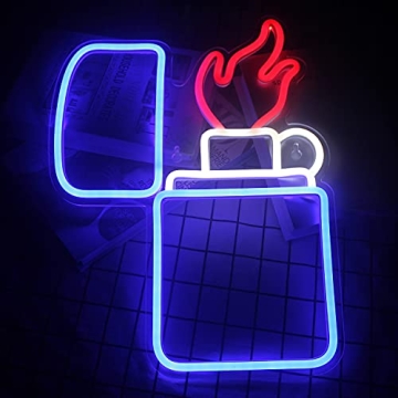 Lighter Shaped Neon Sign - Unique LED Room Decor