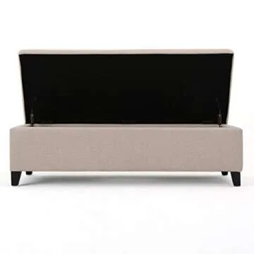 Christopher Knight Home York Fabric Storage Ottoman, Wheat Large