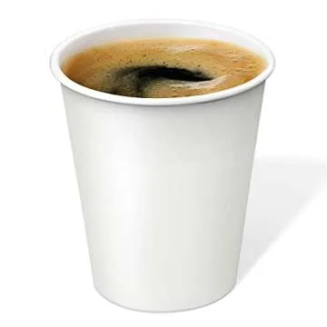 Axe Sickle 100 Pcs 8 Oz Disposable Paper Cups, Hot and Cold Beverage Drinking Cup for Coffee, Water, Juice for Party, Picnic,Travel,and Events