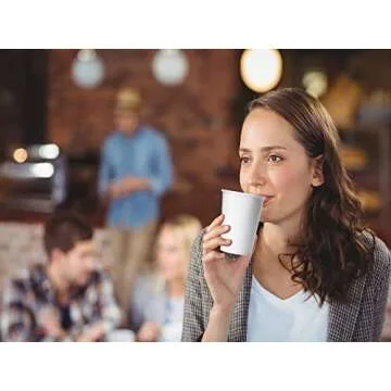 Axe Sickle 100 Pcs 8 Oz Disposable Paper Cups, Hot and Cold Beverage Drinking Cup for Coffee, Water, Juice for Party, Picnic,Travel,and Events