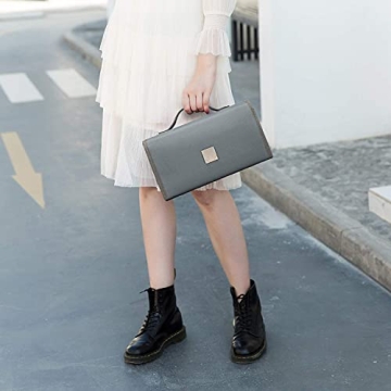 TSA Approved Roll Up Makeup Bag with Clear Pouches Grey