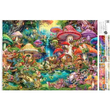 Merry Mushroom Village Picnic 1000 Piece Puzzle