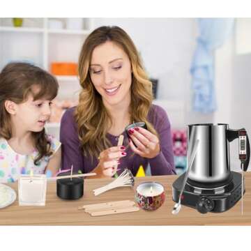 Haccah Candle Making Kit, Wax Melter for Candle Making, DIY Candle Making Supplies for Adults,Beginn...