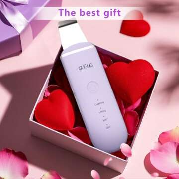 GUGUG Skin Scrubber Face Spatula, 4 Modes Skin Spatula Blackhead Remover Pore Cleaner-Purple