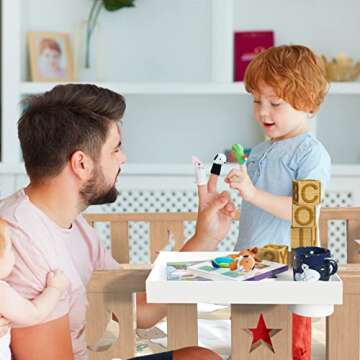 SOLEJAZZ Bedside Shelf for Bed, Foldable Bunk Bed Shelf Clip On Nightstand Tray College Dorm Room Essential Table Caddy with Cup & Cord Holder for Top Bunk Organizer Bedroom, Normal Size, White