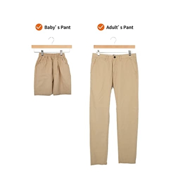 Amazon Basics Wooden Pants Hangers with Clips 10-Pack