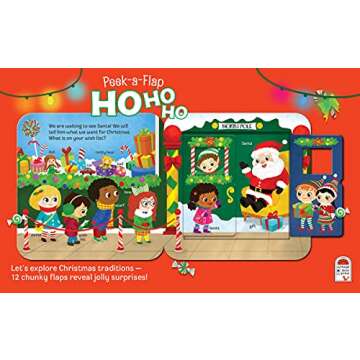 Ho Ho Ho! Christmas Lift-a-Flap Board Book for Kids Ages 0-4 (Peek a Flap) (A Peek a Flap Book)