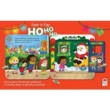 Ho Ho Ho! Christmas Lift-a-Flap Board Book for Kids Ages 0-4 (Peek a Flap) (A Peek a Flap Book)