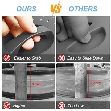 LekDrok 10 Inch Microwave Cover & Collapsible Mat for Kitchen