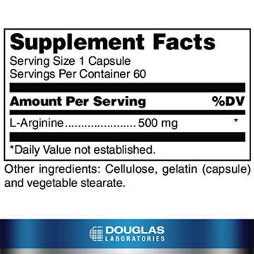 Douglas Laboratories L-Arginine (500 mg) | Muscle and Energy Support | 60 Capsules