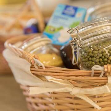 Vintiquewise(TM) QI003055.WF Oval Willow Basket with Double Drop Down Handles