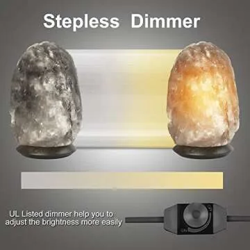 Authentic Himalayan Salt Lamp with Dimmable Light
