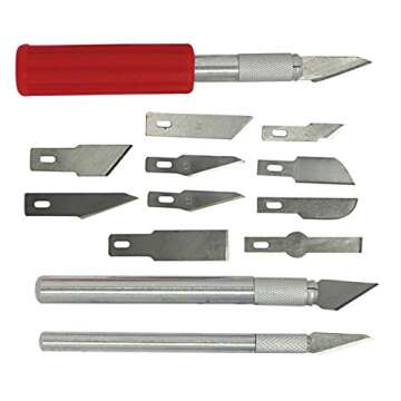 SE 16-Piece Hobby Knife Set with Aluminum Collet Chucks - 813PK