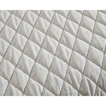 Vera Wang - Queen Quilt Set, Luxurious Velvet Bedding with Matching Shams, Lightweight Home Decor (Diamond Velvet Natural Ivory, Queen)