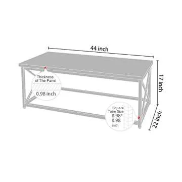 AZL1 Modern Coffee Table with Glossy White Finish