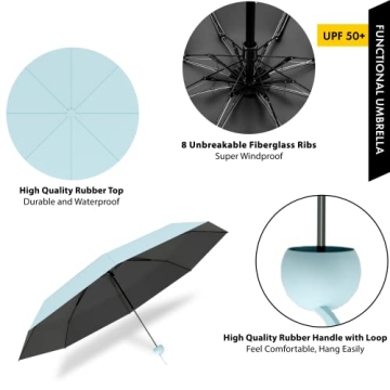 Mini Travel Umbrella for Sun and Rain Protection