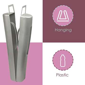 Home Basics Boot Shapers Comes With Top Hook for Hanging, Boot Trees, 2- pack (Silver)