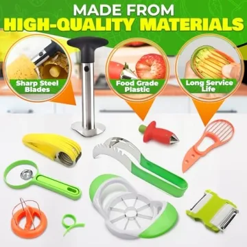 10 Pcs Fruit Slicer Set - Ideal Kitchen Gift Tools
