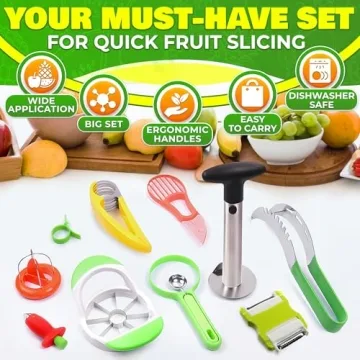 10 Pcs Fruit Slicer Set - Ideal Kitchen Gift Tools