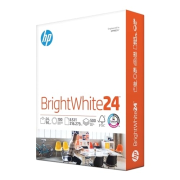 HP Papers | 8.5 x 11 Paper | BrightWhite 24 lb |1 Ream - 500 Sheets| 100 Bright | Made in USA - FSC ...