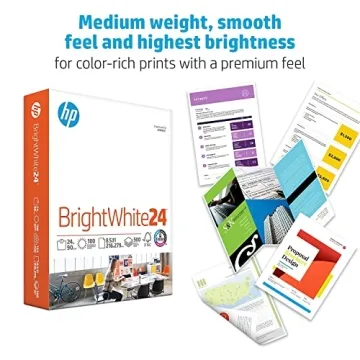 HP BrightWhite 24 lb Paper | 100 Bright, 500 Sheets