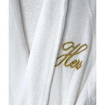 Custom Velour Bathrobes & Towels for Couples