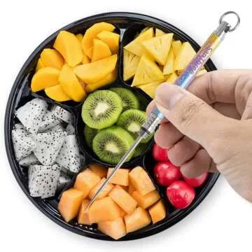 SanThree Titanium Toothpick EDC Tool, Portable Reusable Metal Toothpicks Gifts for Women Men Girlfriend Boyfriend, Multicolor