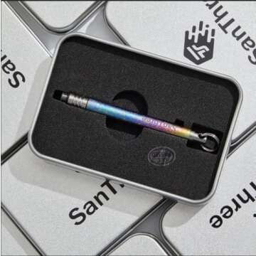 SanThree Titanium Toothpick EDC Tool, Portable Reusable Metal Toothpicks Gifts for Women Men Girlfriend Boyfriend, Multicolor