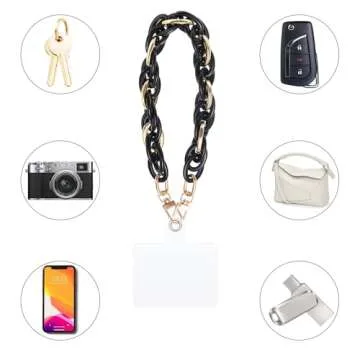 Chic Cosace Acrylic Phone Charm Wrist Strap for All Phones