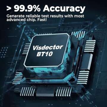 Visdector BT10 Car Battery Tester 12V 100-2000 CCA Digital Battery Load Tester, Automotive Alternator Starter Tester, Auto Battery Analyzer for Car, SUV, Light Truck, Boat