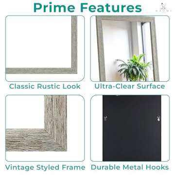 Naomi Home Farmhouse Full-Length Mirror - Rustic Design