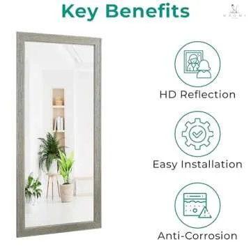 Naomi Home Farmhouse Full-Length Mirror - Rustic Design