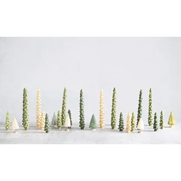 Creative Co-Op Tree Shaped Taper Candles in Cedar Green