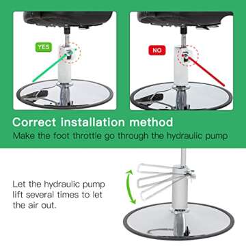 BestMassage Barber Chair Salon Chair with Height Adjustable Hydraulic Pump for Styling Salon Equipment