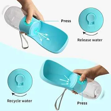 WILIFDOM Portable Dog Water Bottle for Outdoor Adventures