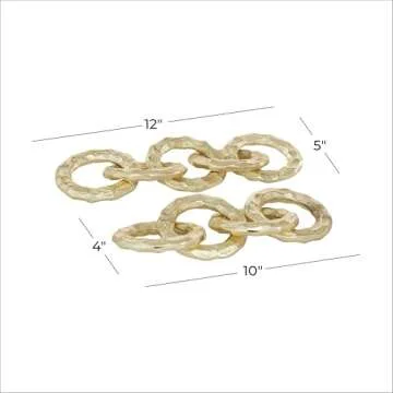 CosmoLiving Aluminum Chain Decorative Sculpture Set