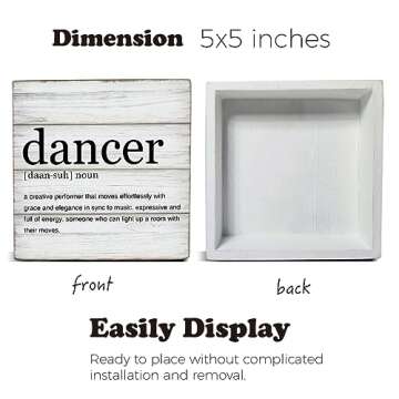 Dancer Gifts Definition Quotes Wooden Box Sign - Desk Decorative Home Decor