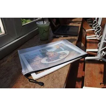 Document Holder Black 30-Pack, Black - Large Stylish Multipurpose Organizer Folder for School Supplies, Business Papers, Files and More - Clear Mesh Weatherproof Protection Storage Sheet