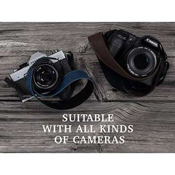 Personalized Leather Camera Strap - Custom Photo Gift