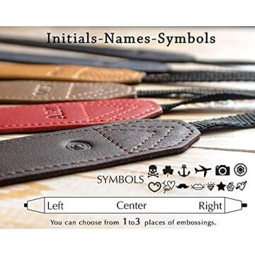 Personalized Leather Camera Strap - Custom Photo Gift