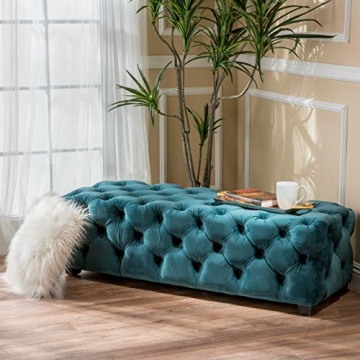 Luxurious Christopher Knight Home Piper Velvet Ottoman