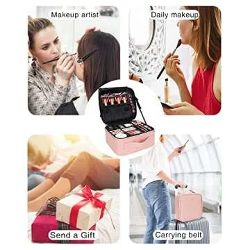 Stylish Makeup Organizer Bag - Travel-Friendly & Versatile