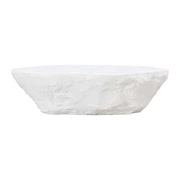 Tov Furniture Crag White Concrete Coffee Table