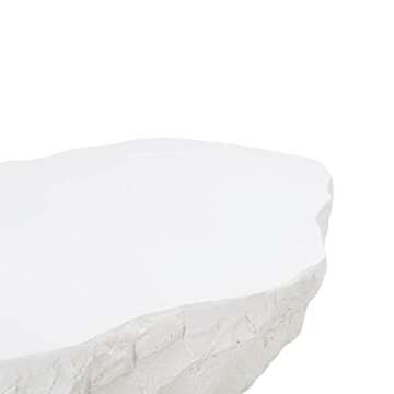 Tov Furniture Crag White Concrete Coffee Table