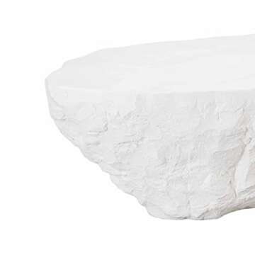 Tov Furniture Crag White Concrete Coffee Table